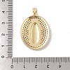 Brass Cubic Zirconia Pendants KK-Z050-29G-02-3