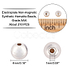 Electroplate Non-magnetic Synthetic Hematite Beads Strands G-AR0002-95-2