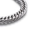 Tarnish Resistant 304 Stainless Steel Cuban Link Chain Bracelets BJEW-L637-01A-P-2