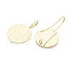 Hammered Brass Earring Hooks KK-S345-209-2