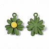 Spray Painted Alloy Pendants PALLOY-N0147-04A-2