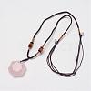 Natural & Synthetic Mixed Stone Pendant Necklaces NJEW-P157-2