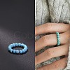 Synthetic Turquoise Stretchy Finger Rings FS-WG01730-17-1