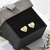 Rack Plating Brass Micro Pave Clear Cubic Zirconia Stud Earrings EJEW-K299-01G-C-1