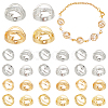 32Pcs 4 Style Brass Bead Frame KK-NB0003-46-1
