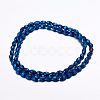 Full Plated Glass Faceted Rice Beads Strands GLAA-A030A-FP04-2