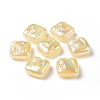 Rainbow Iridescent Plating Acrylic Beads OACR-A010-06C-3