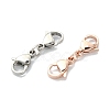 3Pcs 3 Colors 304 Stainless Steel Double Lobster Claw Clasps STAS-YW0001-52A-2