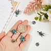 4Pcs Turtle Brass Enamel Lapel Pin Backs for Backpack Clothes JEWB-FH0003-05-3