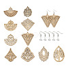 DIY 30 Pairs Natural Wooden Earring Making Kits DIY-TA0003-36P-2