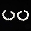 Polymer Clay Twist Rope Open Ring CLAY-N010-031-01-2