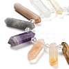 Natural Rose Quartz & Quartz Crystal & Tiger Eye & Labradorite & Black Agate & Red Jasper Beads Strands G-H247-06B-10