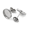Anti-Tarnish 304 Stainless Steel Stud Earring Findings EJEW-K295-06B-P-2
