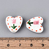 Hand Painted Tulip Flower Porcelain Ceramic Beads PORC-T134-28A-4