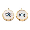 IP Plating(IP) 304 Stainless Steel Enamel Pendants STAS-A103-01G-01-1