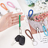 CRASPIRE 24Pcs 12 Colors Imitation Leather Keychain KEYC-CP0001-01-3