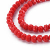 Opaque Solid Color Glass Beads Strands EGLA-A034-P6mm-D22-3