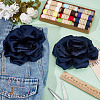 2Pcs Polyester Flower Iron Pins JEWB-GO0001-18D-4