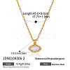 304 Stainless Steel Pave Clear Cubic Zirconia Geometric Pendant Necklaces for Women WGE59A2-02-1