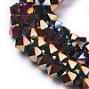 Electroplate Glass Beads Strands EGLA-F145-A-FP04-3