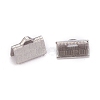 Tarnish Resistant 304 Stainless Steel Ribbon Crimp Ends STAS-P249-27B-P-2