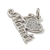 Mother's Day Heart with Word I Love Mama Charms KK-A200-14P-2