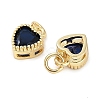 Real 18K Gold Plated Brass Inlaid Cubic Zirconia Charms ZIRC-L100-074G-01-2