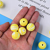 Opaque Striped Acrylic Beads MACR-S373-27B-06-6