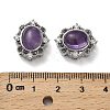 Brass Pave Natural Amethyst Multi-Strand Links KK-D366-01P-E-3