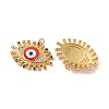 Rack Plating Brass Micro Pave Cubic Zirconia Pendants KK-H486-24G-01-2