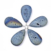 Electroplate Natural Druzy Geode Agate Pendants G-S344-61A-04-1