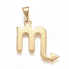 304 Stainless Steel Pendants STAS-L210-06G-G-1
