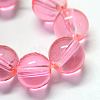 Baking Paint Transparent Glass Round Bead Strands DGLA-Q022-8mm-07-2