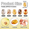 20Pcs 5 Colors Opaque Resin Cabochons RESI-TA0004-31-4