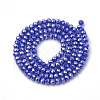 Electroplate Glass Beads Strands EGLA-Q115-6x4mm-M-3