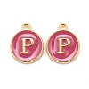 Golden Plated Alloy Enamel Charms ENAM-S118-08P-1