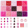 15 Styles Glass Seed & Bugle Beads SEED-PA0001-14B-1