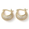 Rack Plating Brass Micro Pave Cubic Zirconia Hoop Earrings EJEW-M230-10G-1