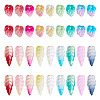 120Pcs 2 Styles Autumn Theme Two-Tone Transparent Glass Charms EGLA-TA0013-49-1