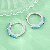 Brass Micro Pave Cubic Zirconia Hoop Earrings KK-CBA8324-12P-01-2