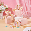 Wedding Paper Candy Gift Packaging Boxes with Polyester Ribbon CON-WH0105-07-5