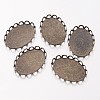 Brass Lace Edge Bezel Cups KK-E185-AB-NF-4