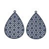 430 Stainless Steel Filigree Pendants STAS-S108-25A-02-2