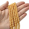 Eco-Friendly Dyed Glass Pearl Bead Strands HY-A008-6mm-RB112-4