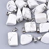 Natural Howlite Pendants G-Q996-09-1