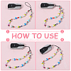 2Pcs 2 Styles Glass & Resin Moblie Straps AJEW-GF0010-06-6