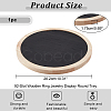 92-Slot Wooden Ring Jewelry Display Round Tray EDIS-WH0030-20B-2