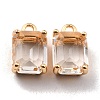 Rack Plating Brass Glass Charms KK-D070-04G-2