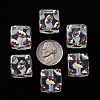 Transparent Printed Acrylic Beads MACR-S374-09A-01-3