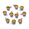 201 Stainless Steel Rhinestone Charms STAS-S068-18-1